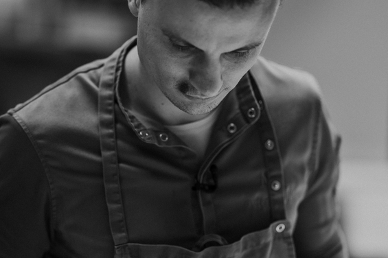 Peter in the kitchen at the Naturhotel Molzbachhof. 