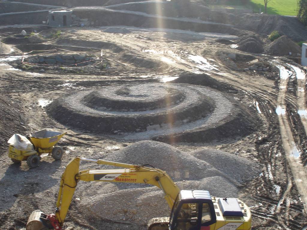 Construction of the Paradiesgartl at the Hotel Molzbachhof