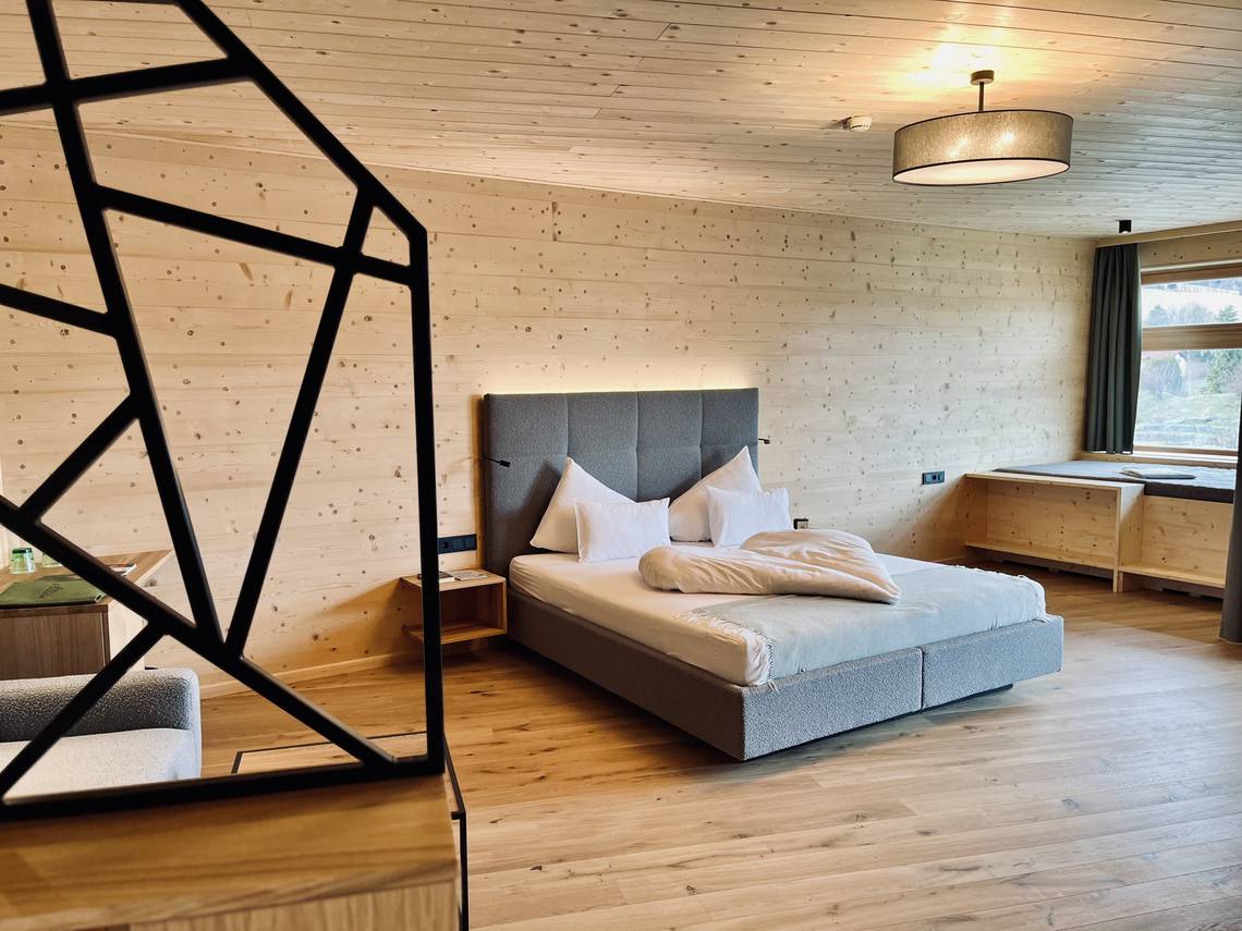 Room Weitblick at the Naturhotel Molzbachhof.