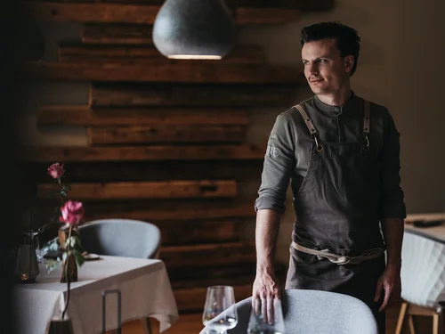 Peter in the gourmet restaurant Gaumenkitzel