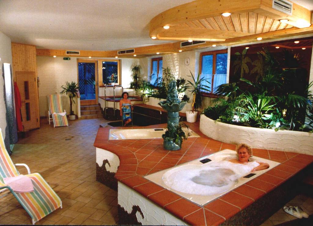 Sauna area in the 90s at the Hotel Molzbachhof