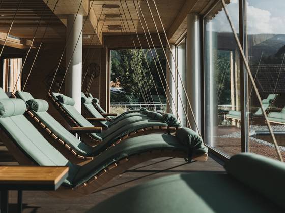 Gart'l Spa relaxation area at the Naturhotel Molzbachhof.