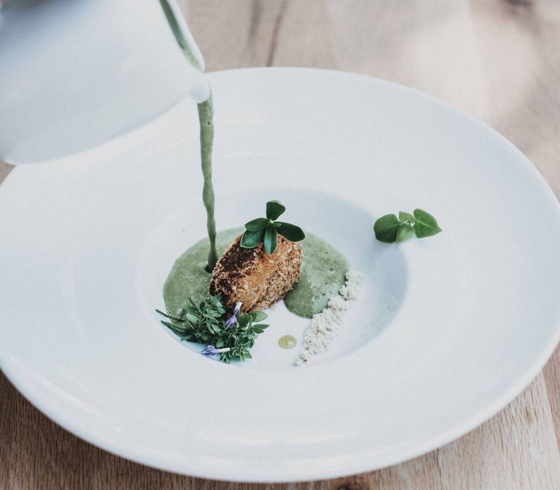 Delicious nettle soup at the 4* Naturhotel Molzbachhof