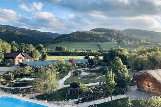 View of the Paradiesgart'l from the 4* Naturhotel Molzbachhof