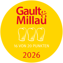 Gault Millau 2026 rating badge.