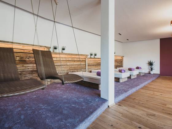 Cozy relaxation area at the Molzbachhof