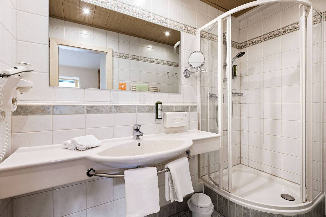 Bathroom at the Naturhotel Molzbachhof