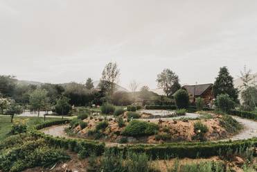 View of the garden of the Molzbachhof
