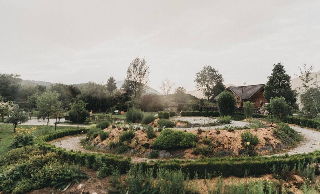 View of the garden of the Molzbachhof