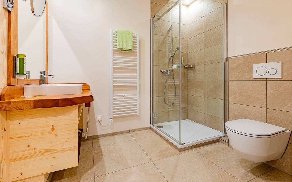 Bathroom at the Naturhotel Molzbachhof