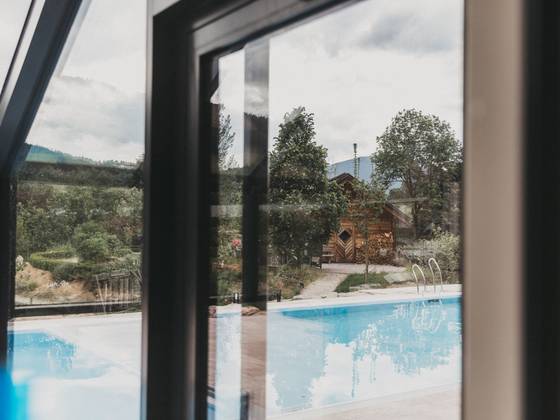 View of the outdoor area at the Molzbachhof