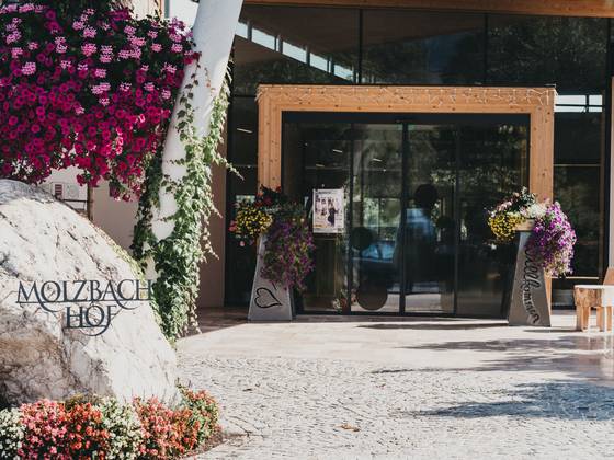 Entrance to the Naturhotel Molzbachhof