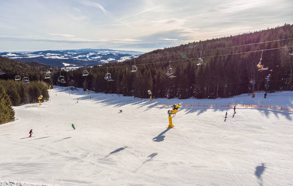 Ski slope in Mönichkirchen near the Naturhotel Molzbachhof.