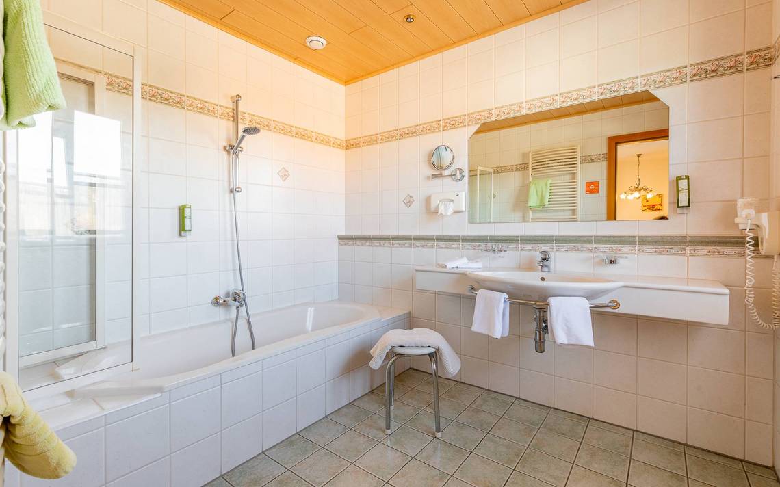Bathroom at the Naturhotel Molzbachhof