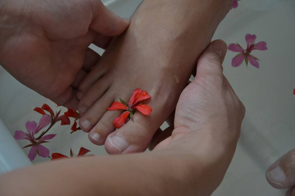 Pedicure at the Naturhotel Molzbachhof.